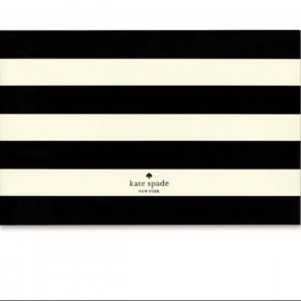 Kate spade acrylic block photo picture Frame Black Stripe nwot